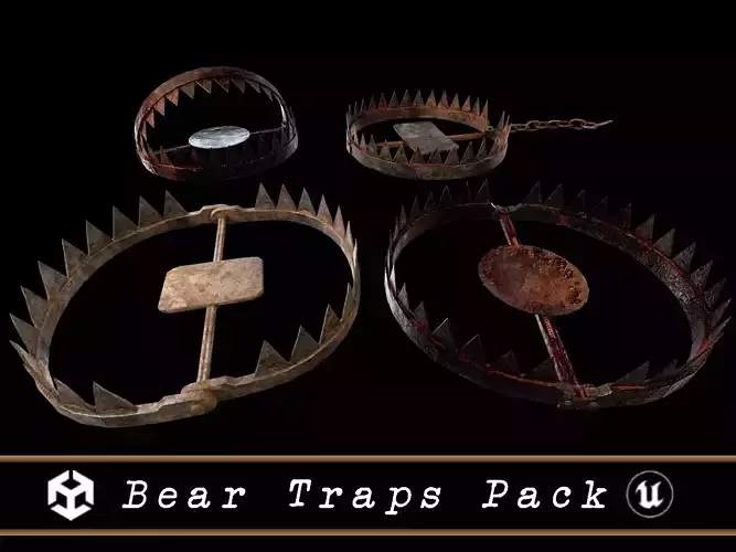 Bear Trap Pack 3D Model Collection