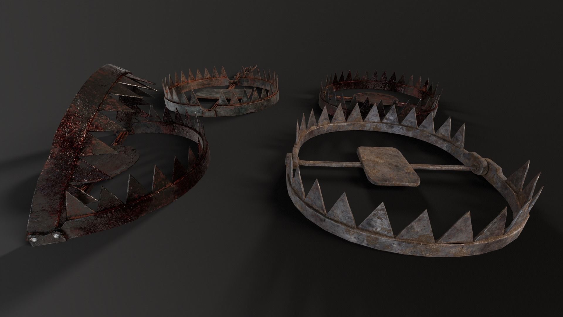 Bear Trap Pack 3D Model Collection_13