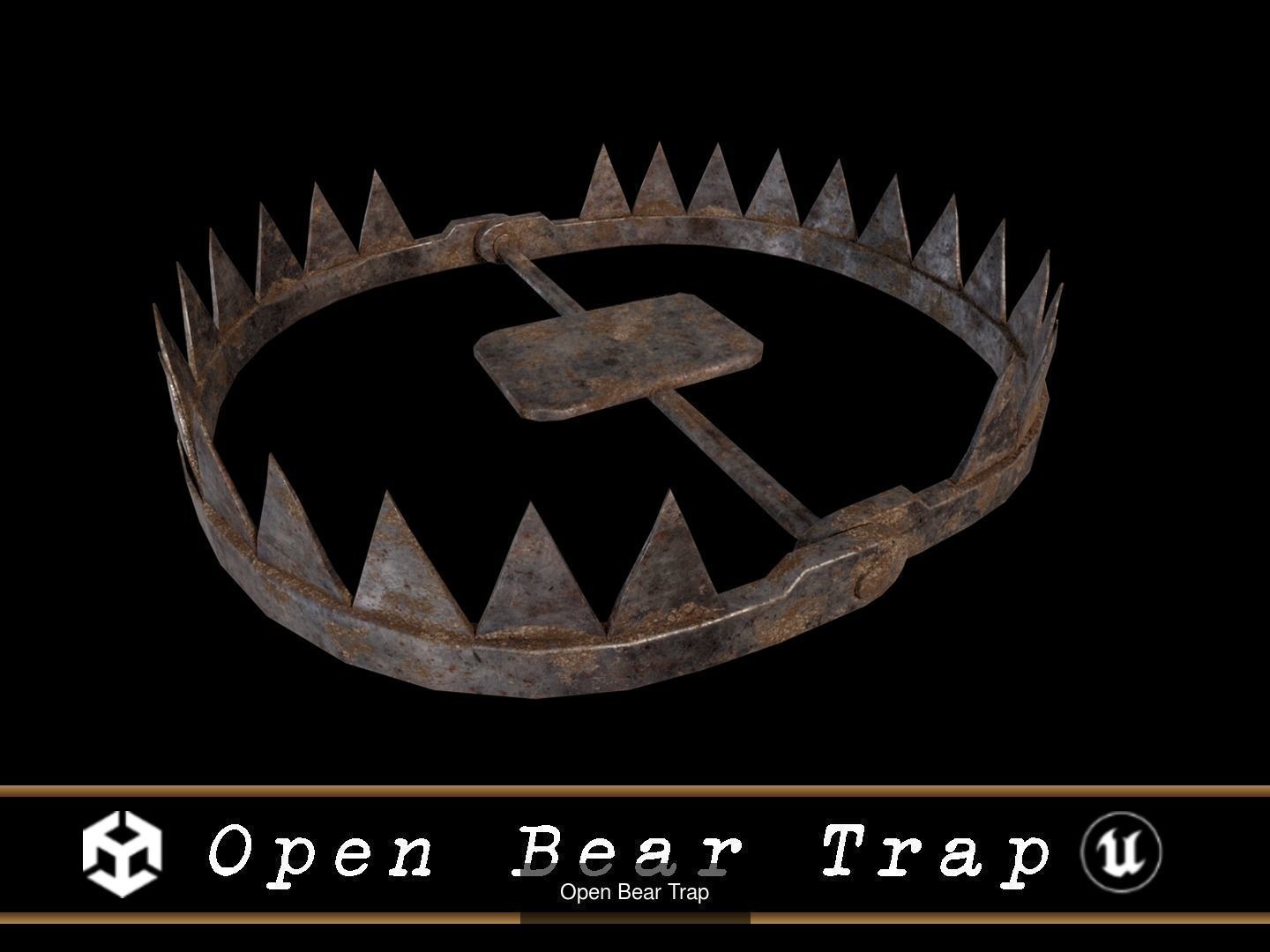 Bear Trap Pack 3D Model Collection_7