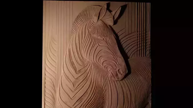 Zebra CNC 3d Print High Relief Sand Casting