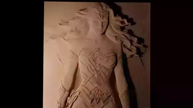 Wonder Woman CNC 3d Print High Relief Sand Casting