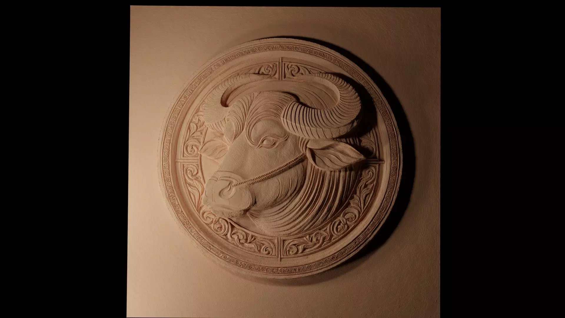 Water Buffalo CNC 3d Print High Relief Sand Casting 3D print model_0