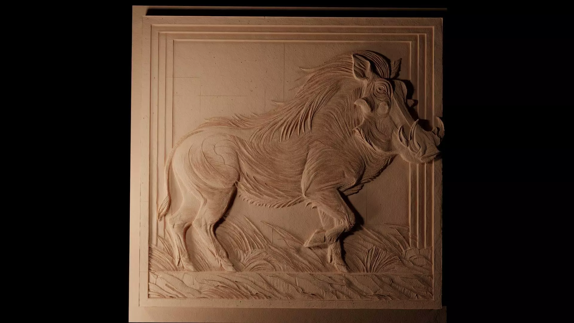 Warthog CNC 3d Print High Relief Sand Casting 3D print model_0