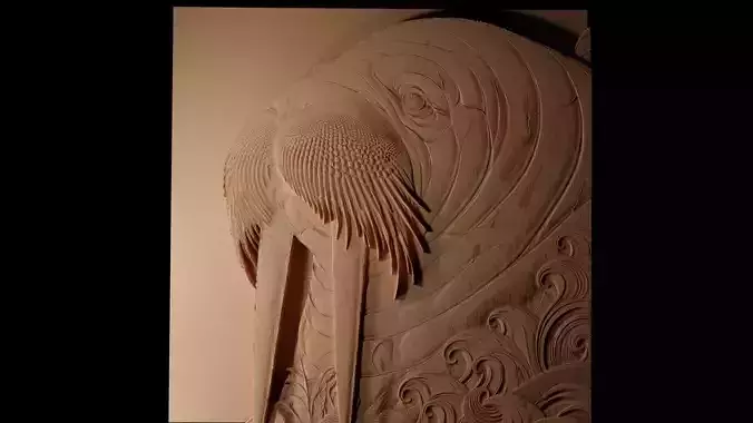 Walrus CNC 3d Print High Relief Sand Casting