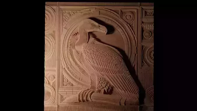 Vulture CNC 3d Print High Relief Sand Casting