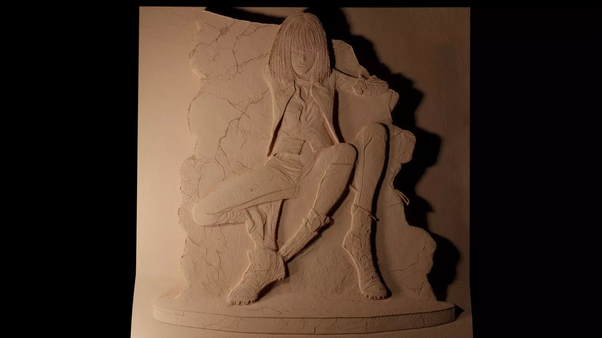 Touka Kirishima CNC 3d Print High Relief Sand Casting 3D print model_0