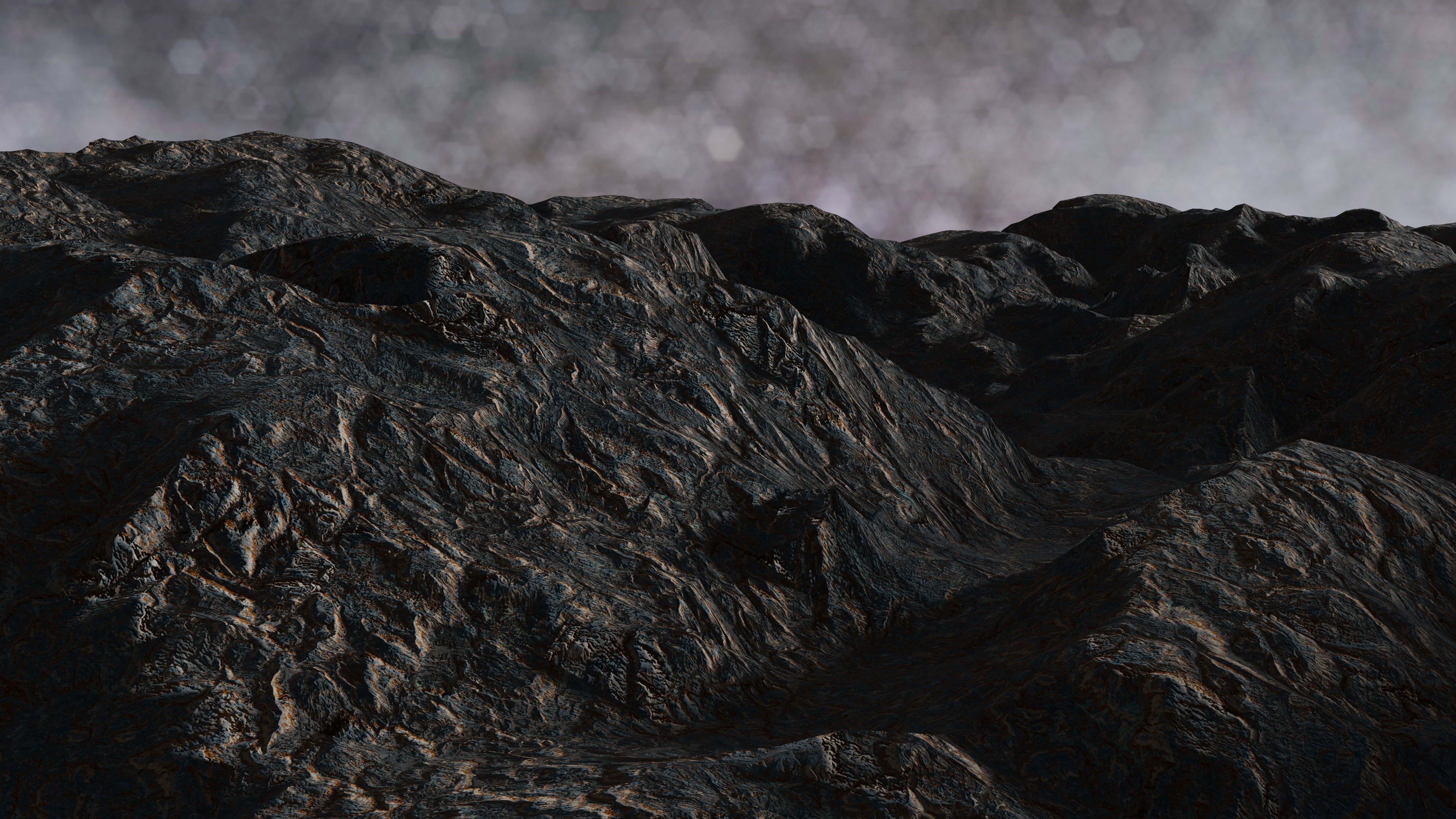 16K seamless alien rock materials and terrain height map Texture_3