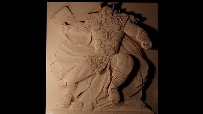 Thor CNC 3d Print High Relief Sand Casting 3D print model