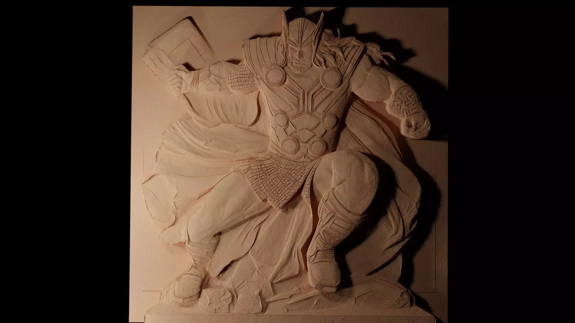 Thor CNC 3d Print High Relief Sand Casting 3D print model_0