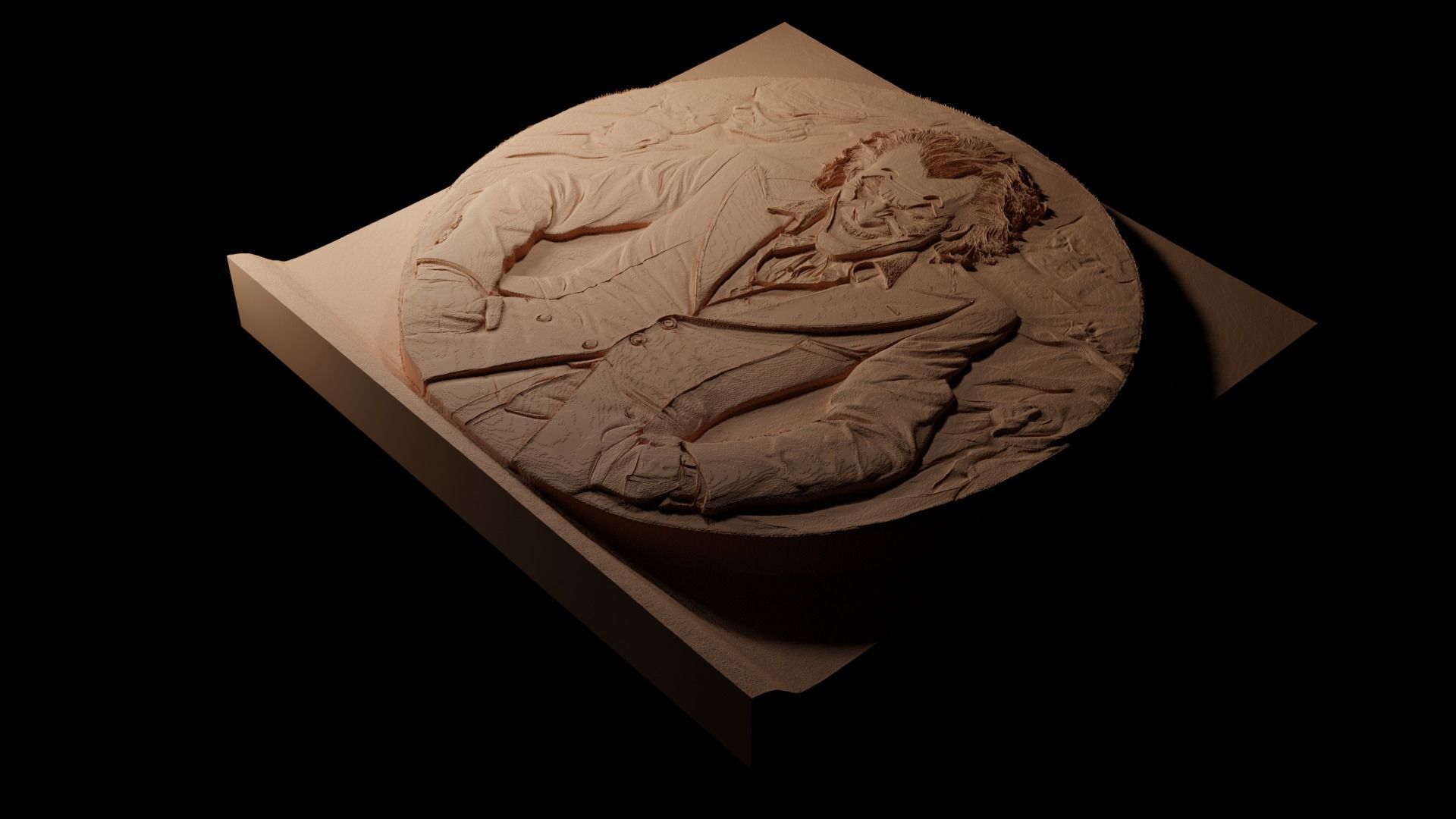 The Joker CNC 3d Print High Relief Sand Casting 3D print model_1