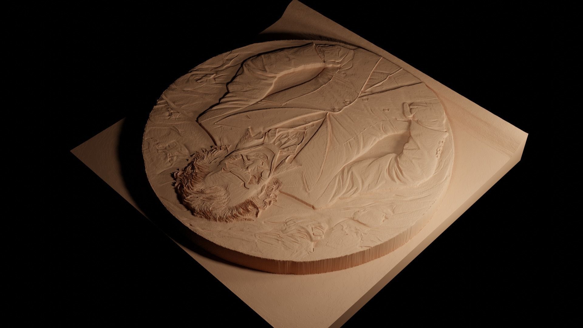 The Joker CNC 3d Print High Relief Sand Casting 3D print model_4