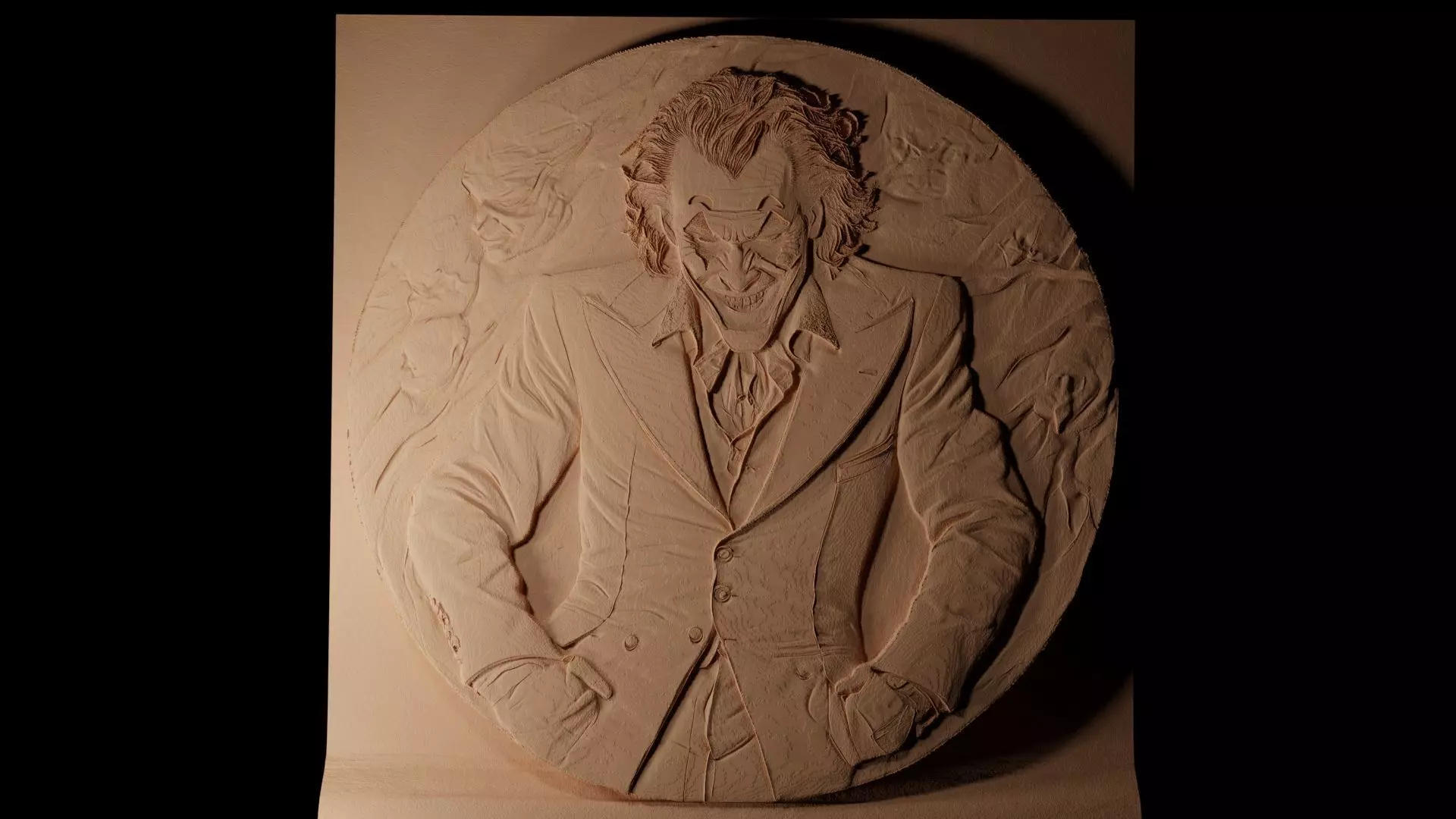 The Joker CNC 3d Print High Relief Sand Casting 3D print model_0