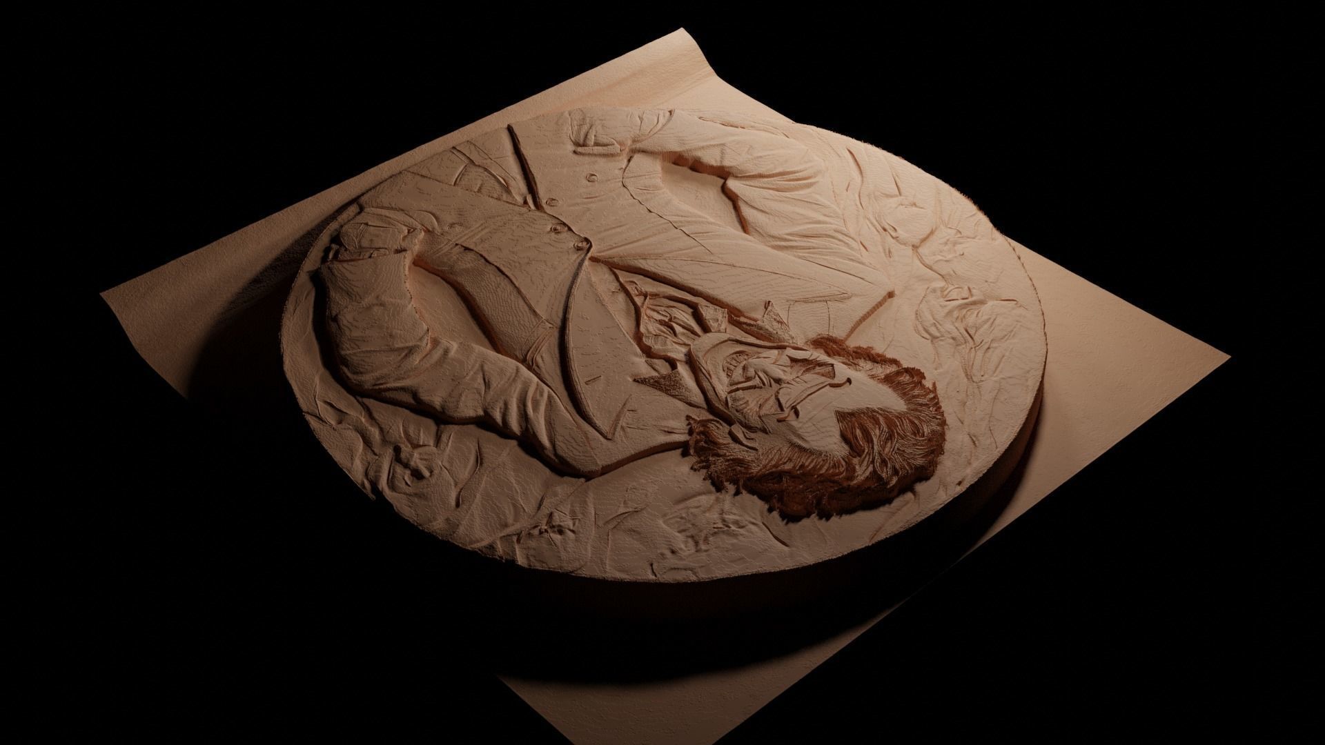 The Joker CNC 3d Print High Relief Sand Casting 3D print model_3