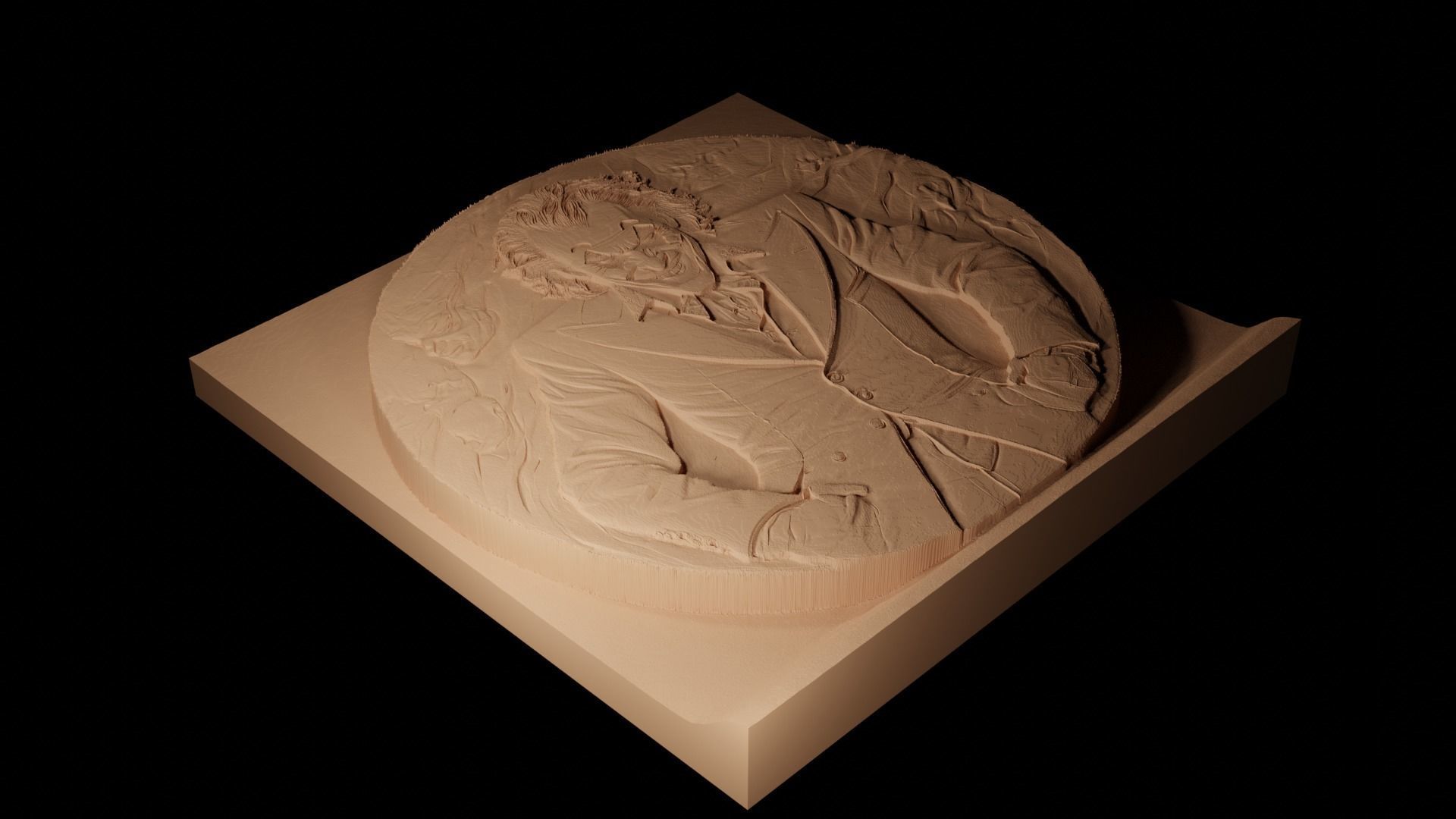 The Joker CNC 3d Print High Relief Sand Casting 3D print model_2