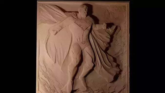 Superman CNC 3d Print High Relief Sand Casting