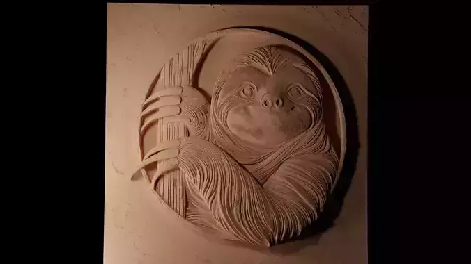 Sloth CNC 3d Print High Relief Sand Casting