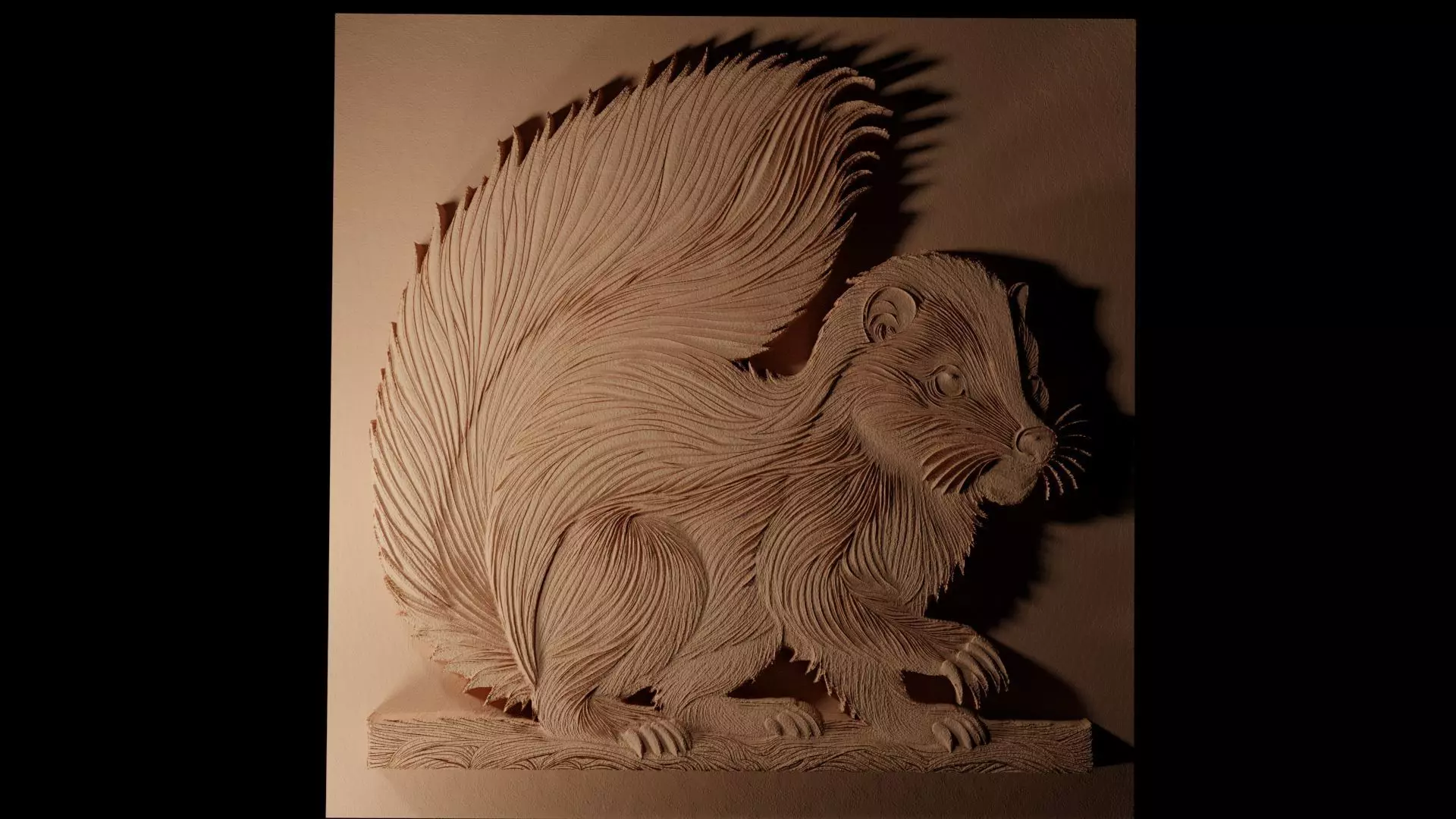 Skunk CNC 3d Print High Relief Sand Casting 3D print model_0