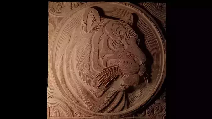 Siberian Tiger CNC 3d Print High Relief Sand Casting