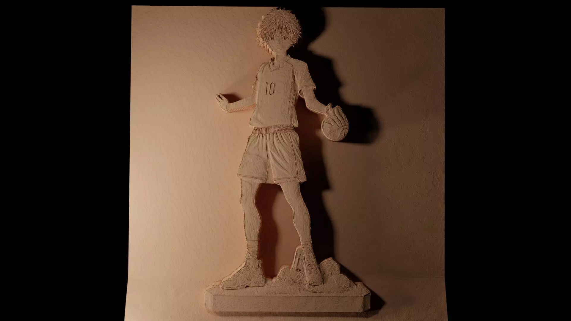 Shoyo Hinata CNC 3d Print High Relief Sand Casting 3D print model_0