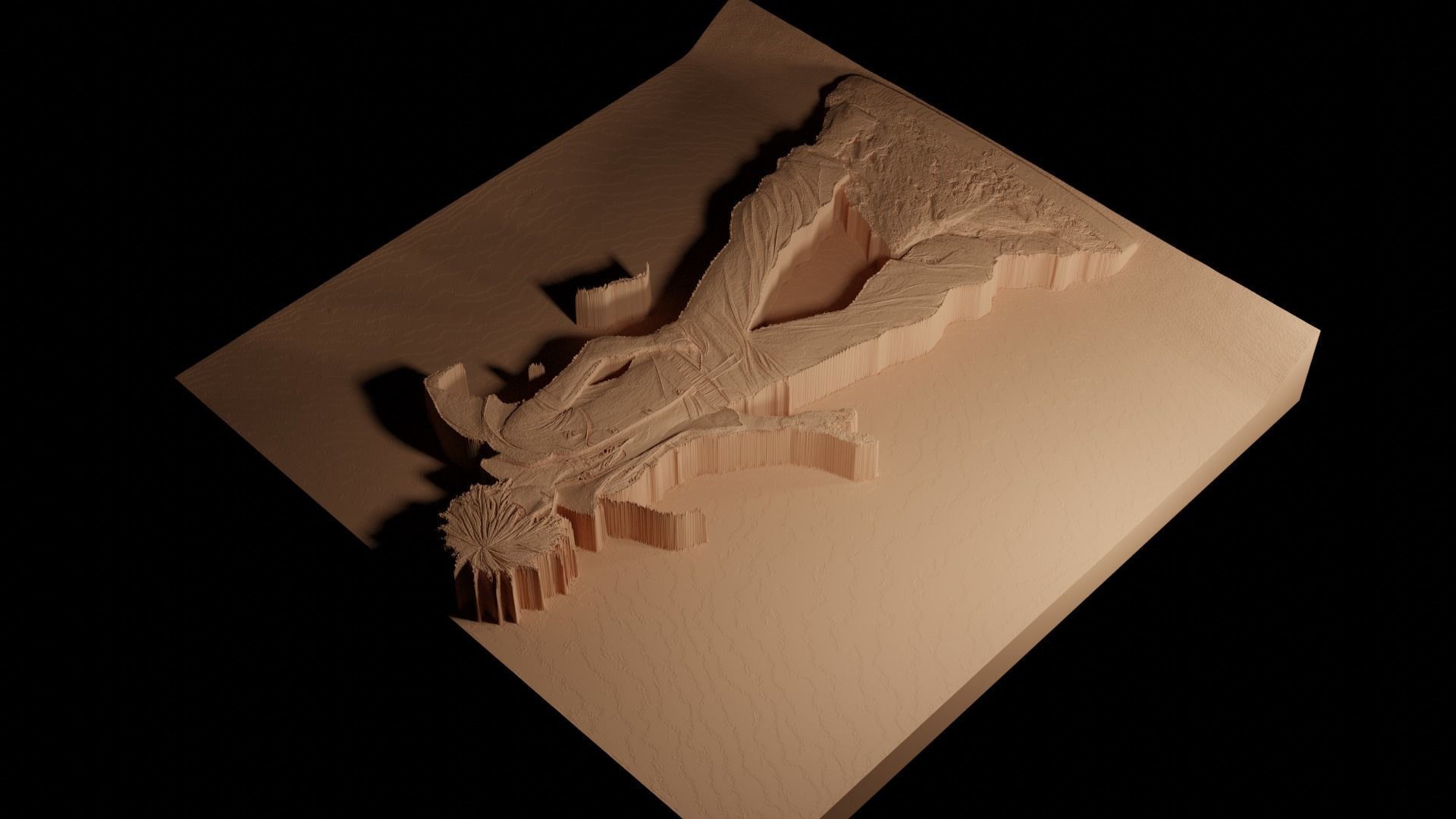 Shoto Todoroki CNC 3d Print High Relief Sand Casting 3D print model_4