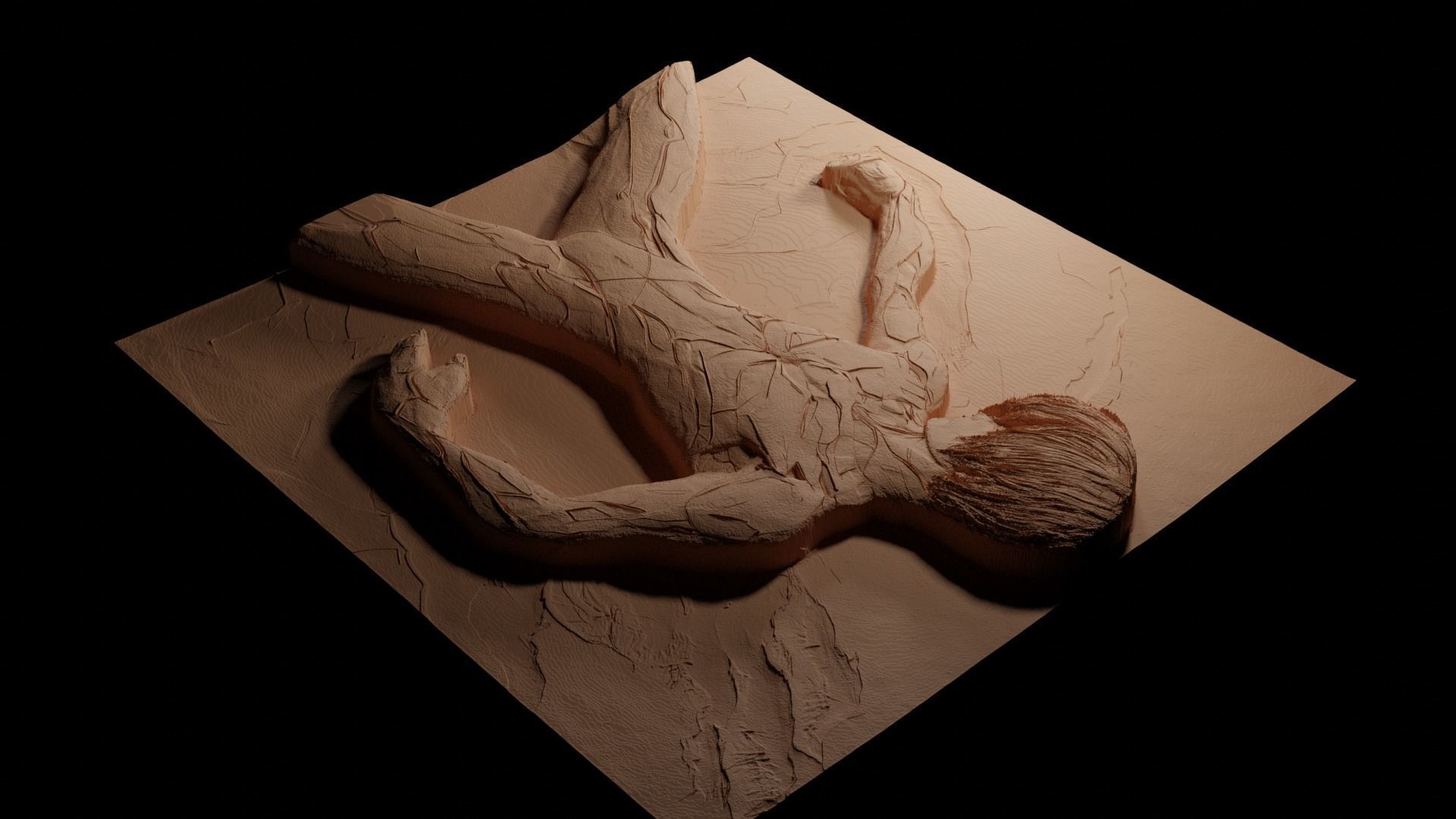 Shinji Ikari CNC 3d Print High Relief Sand Casting 3D print model_3