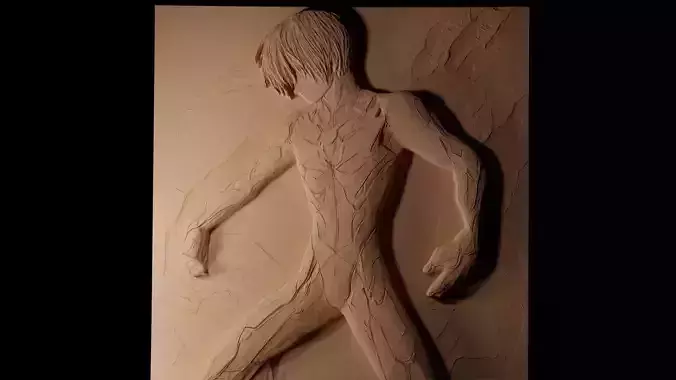 Shinji Ikari CNC 3d Print High Relief Sand Casting