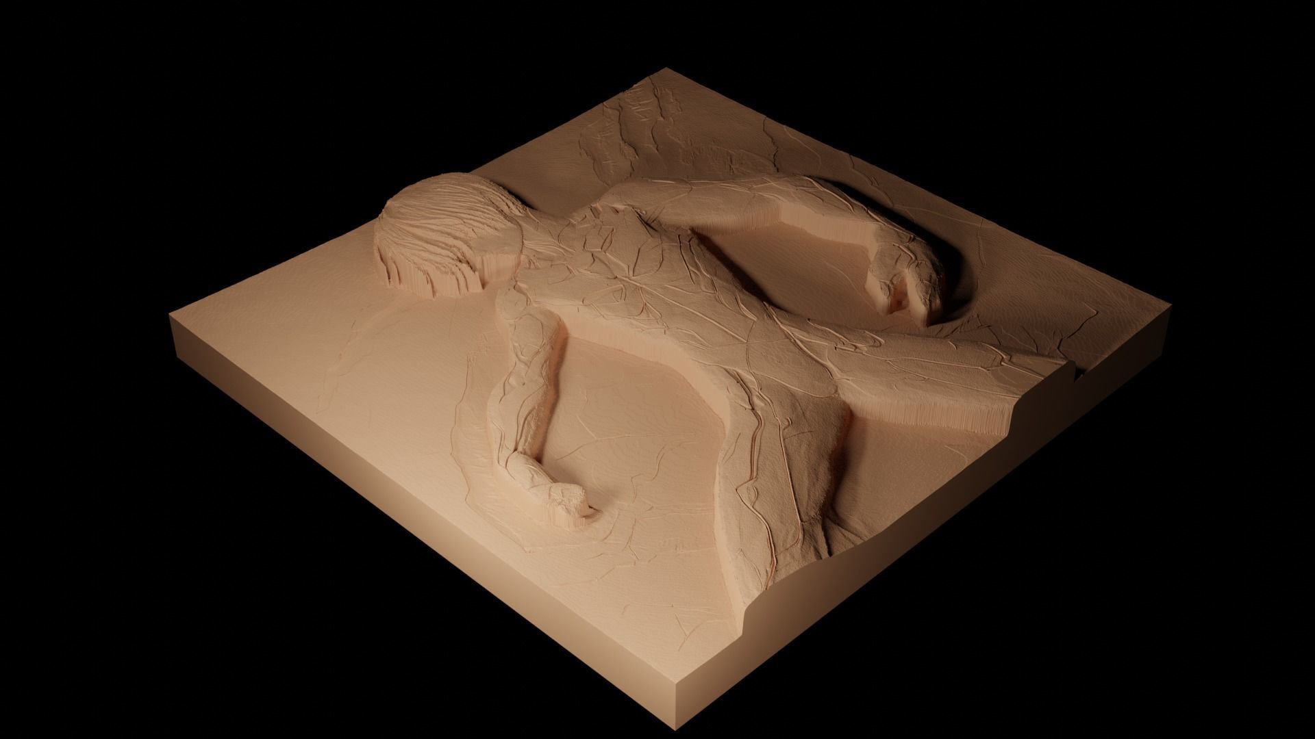 Shinji Ikari CNC 3d Print High Relief Sand Casting 3D print model_2