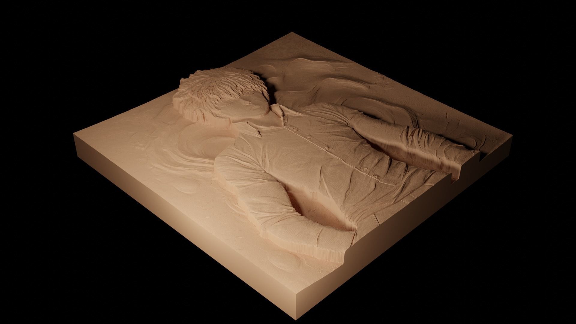 Shigeo Kageyama CNC 3d Print High Relief Sand Casting 3D print model_2