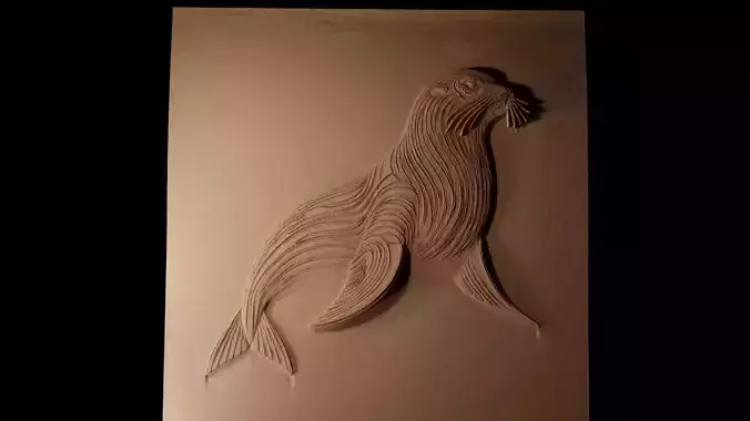 Sea Lion CNC 3d Print High Relief Sand Casting