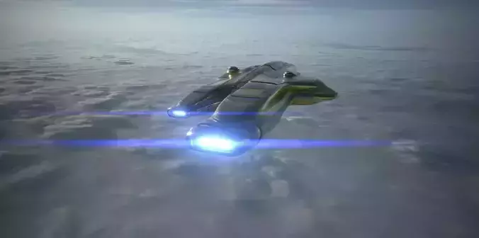 Military Explorer Spaceship - Gunship