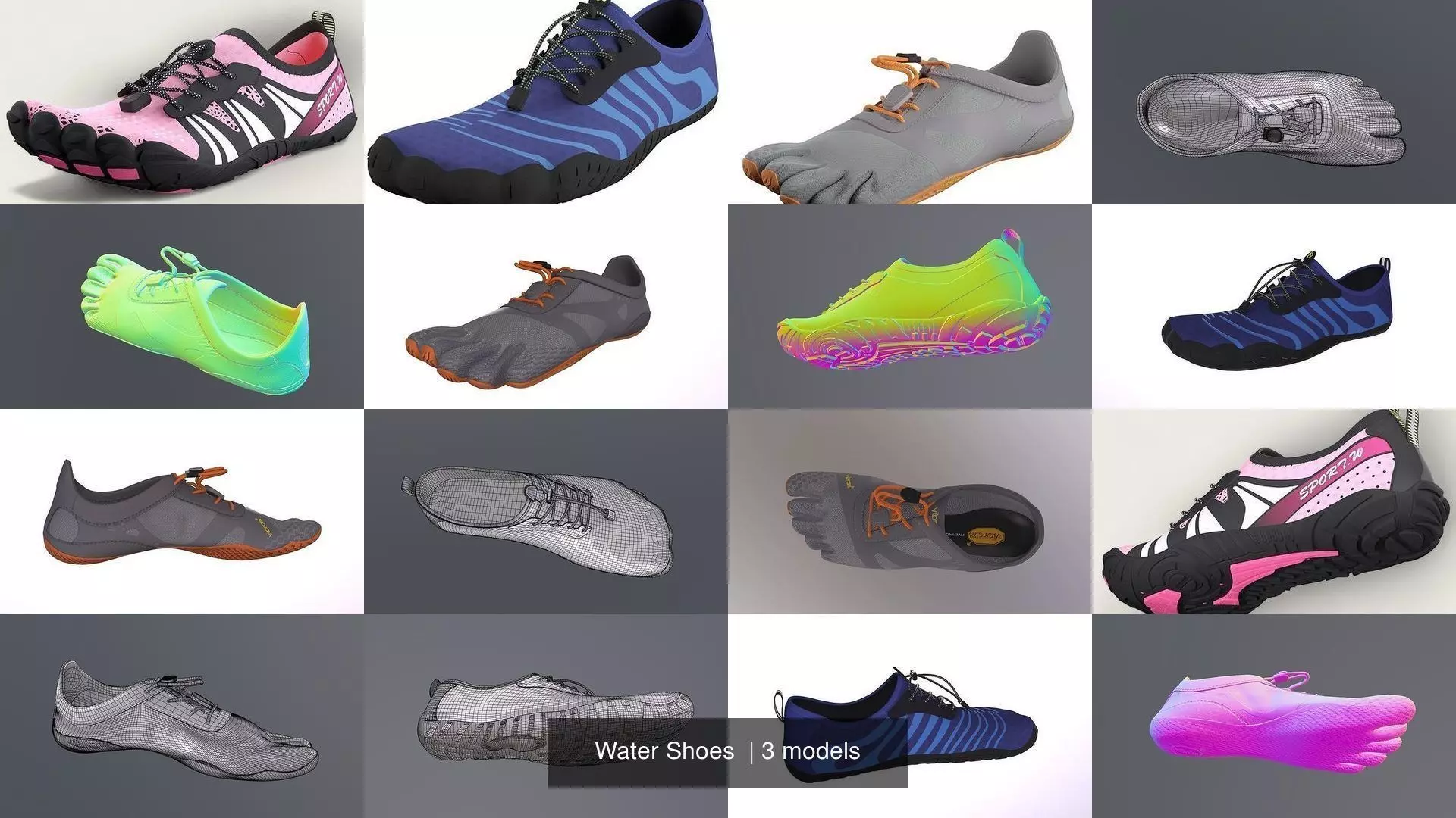 Water Shoes  3D Model Collection_0