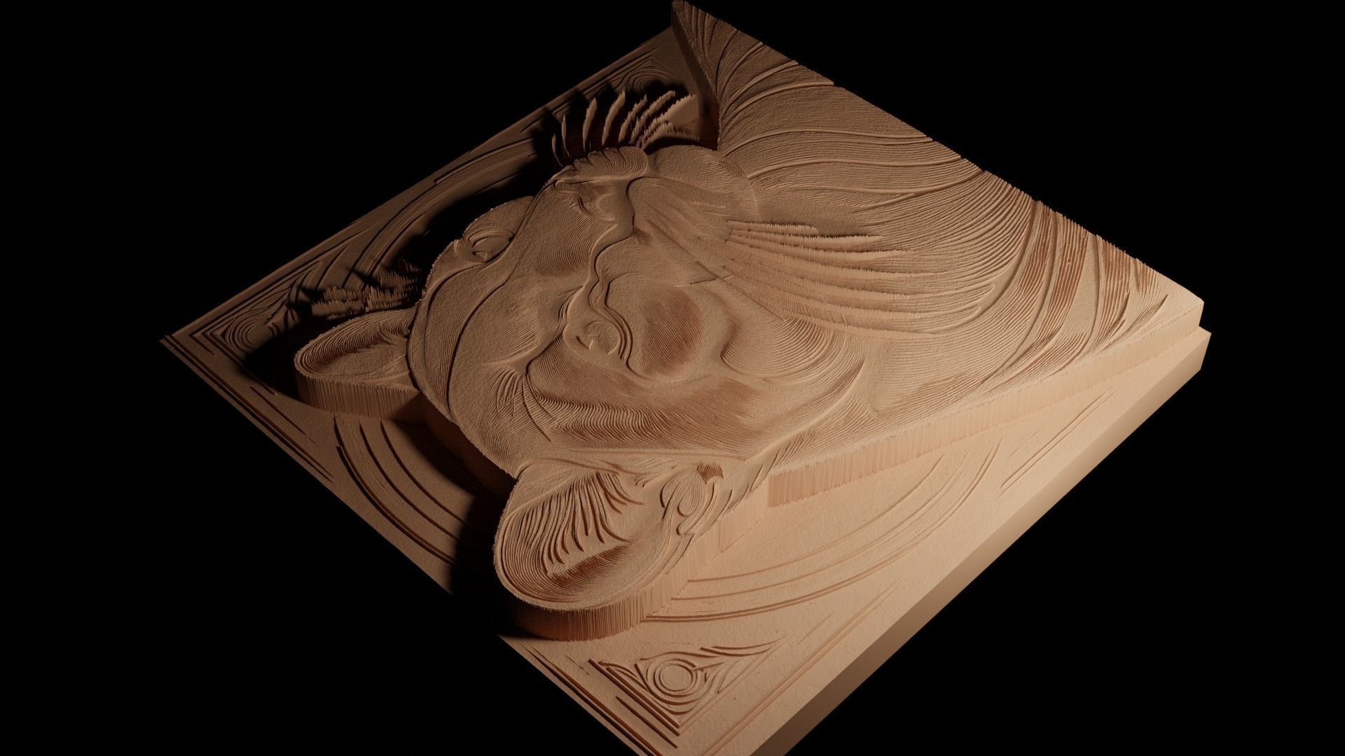 Puma CNC 3d Print High Relief Sand Casting 3D print model_4