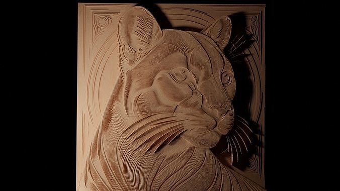 Puma CNC 3d Print High Relief Sand Casting 3D print model