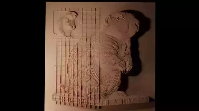 Prairie Dog CNC 3d Print High Relief Sand Casting