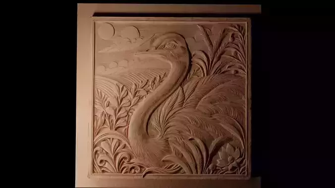 Ostrich CNC 3d Print High Relief Sand Casting