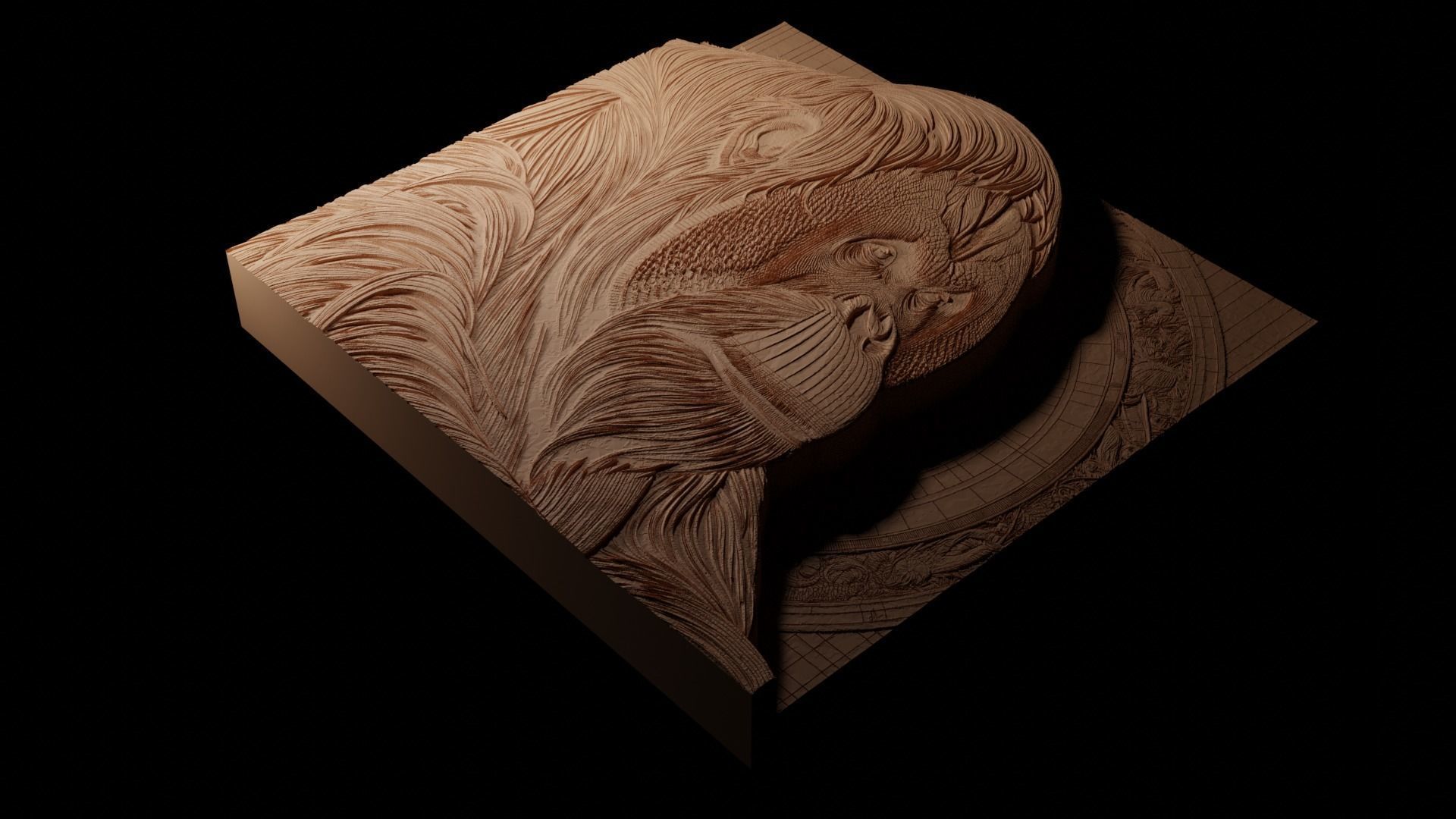 Orangutan CNC 3d Print High Relief Sand Casting 3D print model_1