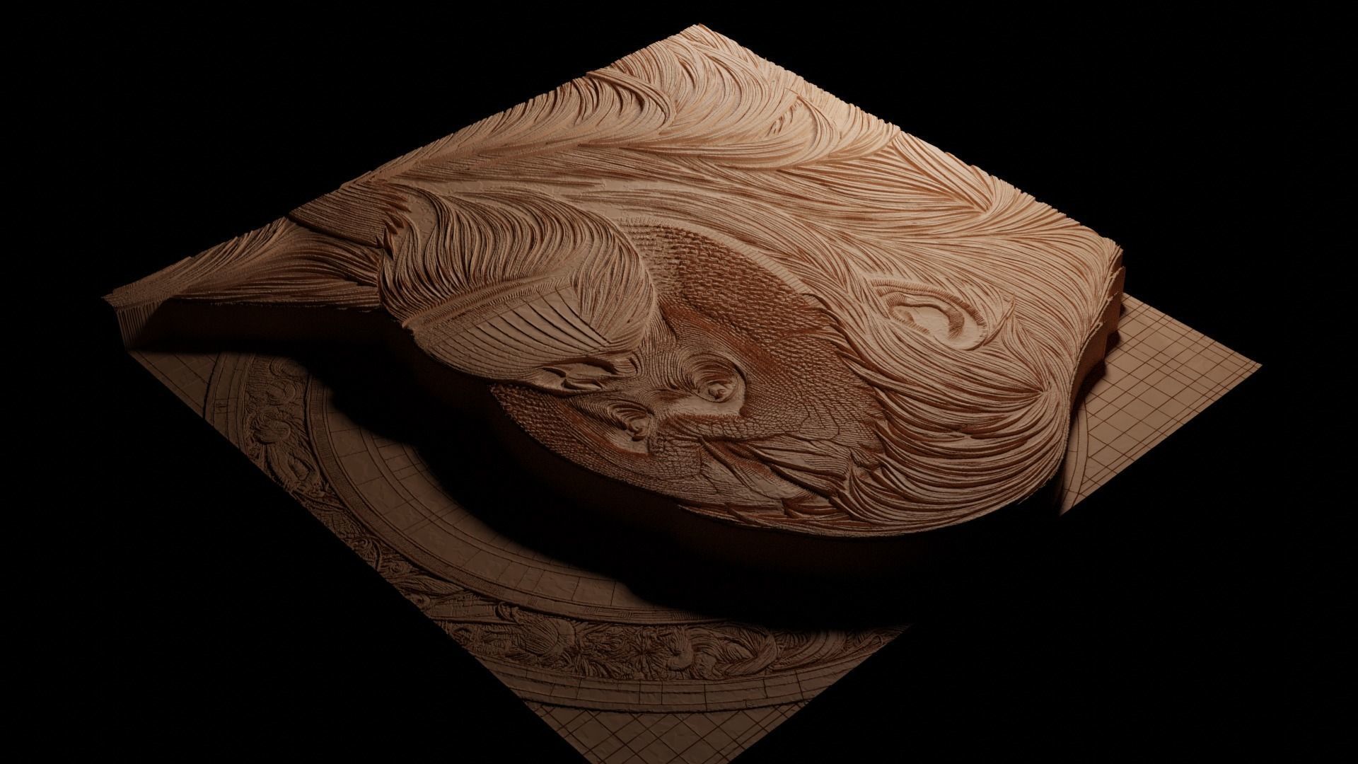 Orangutan CNC 3d Print High Relief Sand Casting 3D print model_3