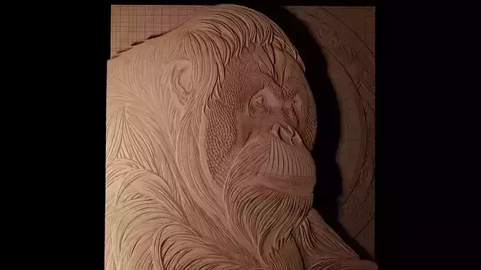 Orangutan CNC 3d Print High Relief Sand Casting
