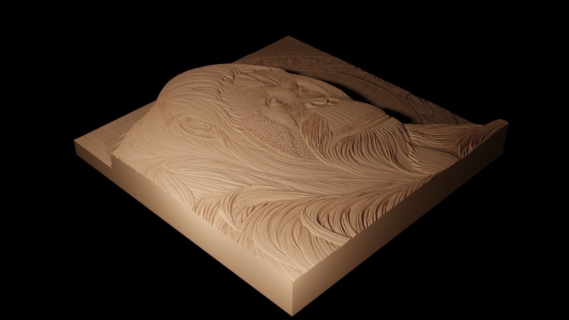 Orangutan CNC 3d Print High Relief Sand Casting 3D print model_2