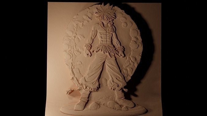 Natsu Dragneel CNC 3d Print High Relief Sand Casting 3D print model