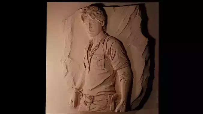 Nathan Drake CNC 3d Print High Relief Sand Casting
