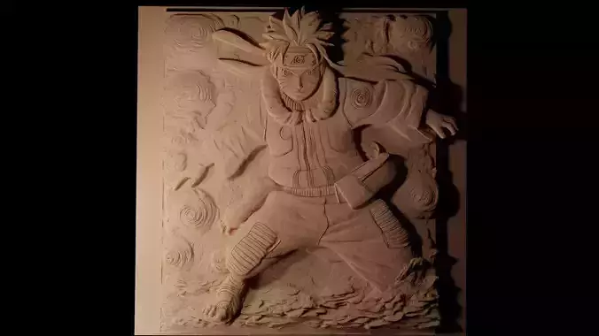 Naruto Uzumaki CNC 3d Print High Relief Sand Casting