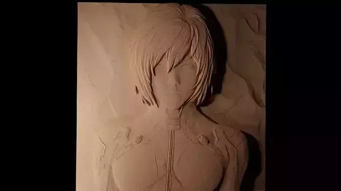 Motoko Kusanagi CNC 3d Print High Relief Sand Casting
