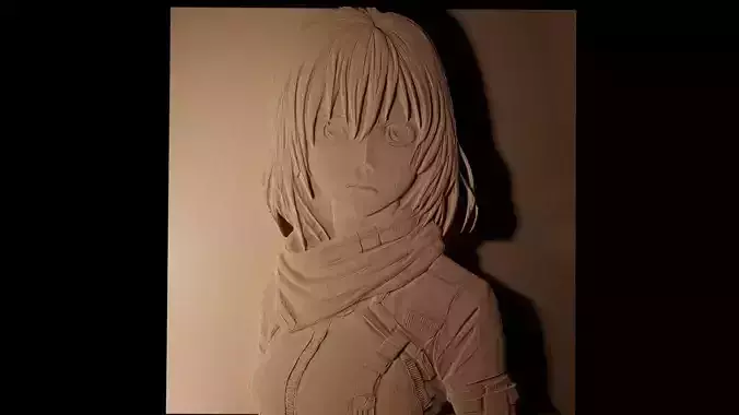 Mikasa Ackerman CNC 3d Print High Relief Sand Casting