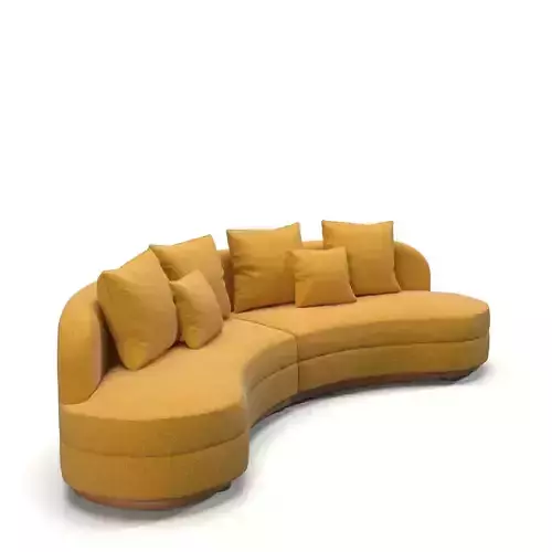 Beautiful Sectional Sofa by Harvey Probber  PBR 3D model