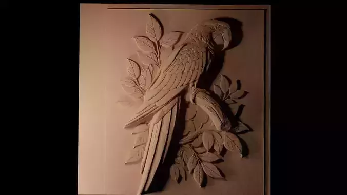 Macaw CNC 3d Print High Relief Sand Casting