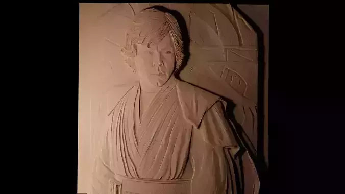 Luke Skywalker CNC 3d Print High Relief Sand Casting
