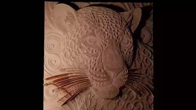 Leopard CNC 3d Print High Relief Sand Casting