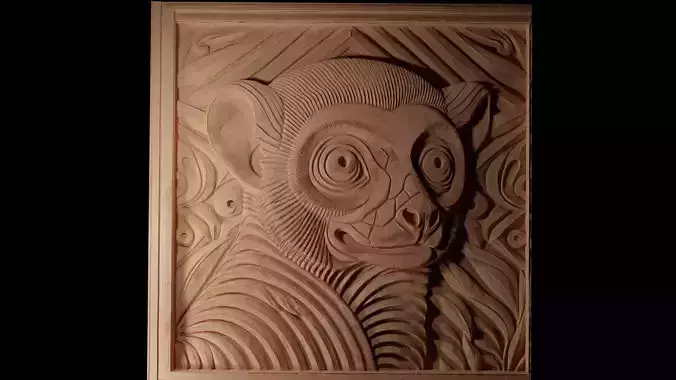 Lemur CNC 3d Print High Relief Sand Casting