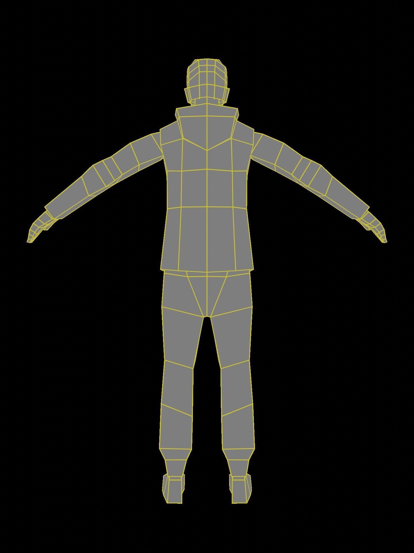PSX PS1 low poly male character Low-poly 3D model_7